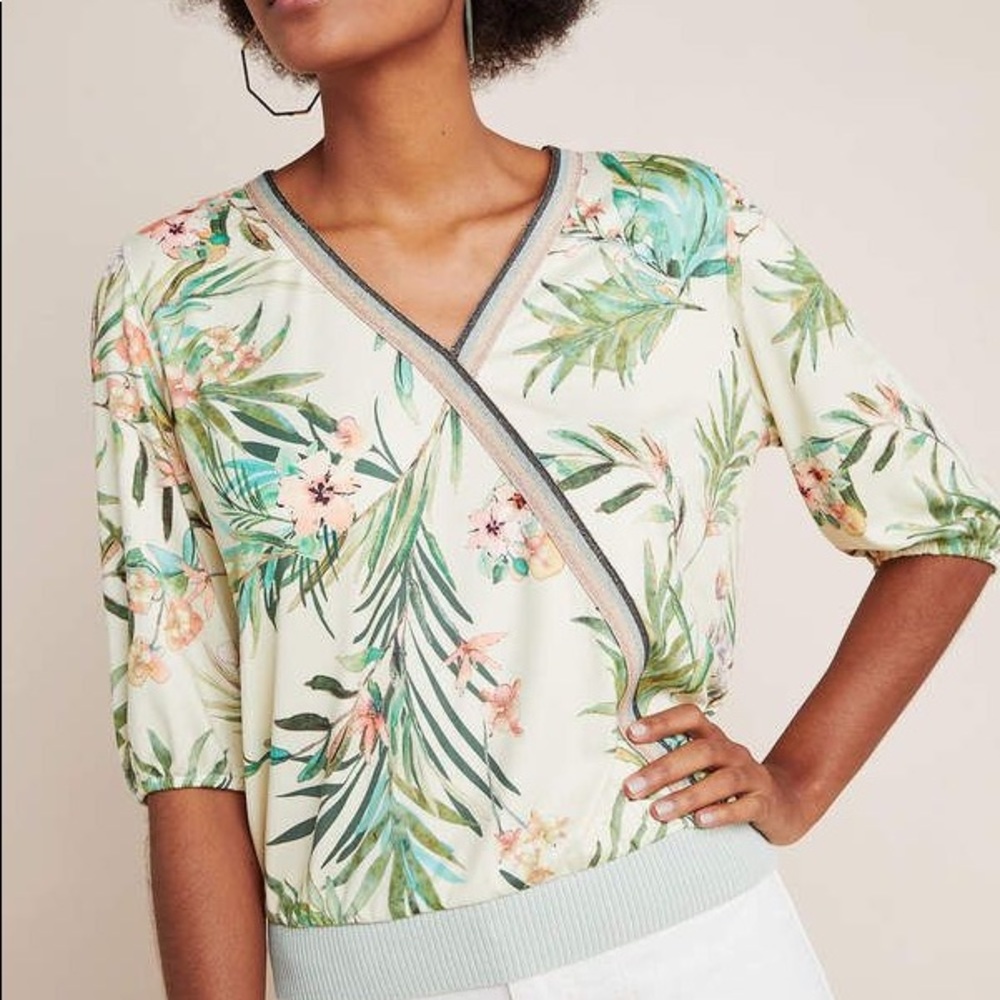 Aldomartins X Anthropologie Botanique Surplice Top